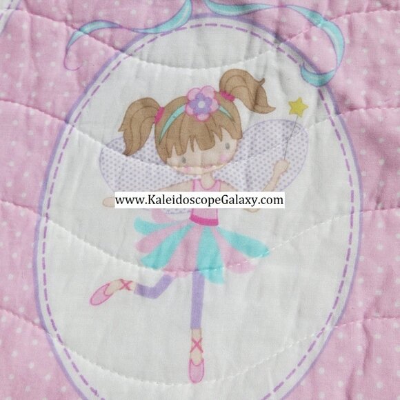 8 Piece Ballerina Fairies Twin Quilt ~ Sheets ~ 3 Throw Pillows ~ Ballet NEW - Picture 3 of 14